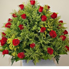 Image of Red Roses Basket