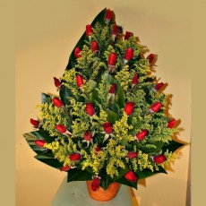 Imagen de Arreglo de rosas rojas grande